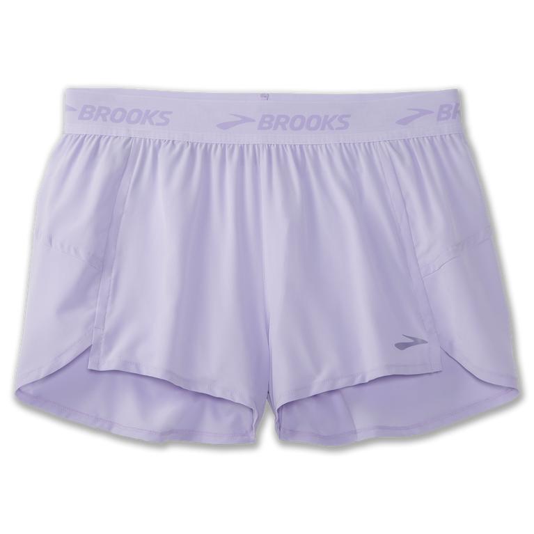 Brooks CHASER 3 Running Shorts Womens Outlet - Violet Dash Stripe/Lavender Purple (PYH275940)